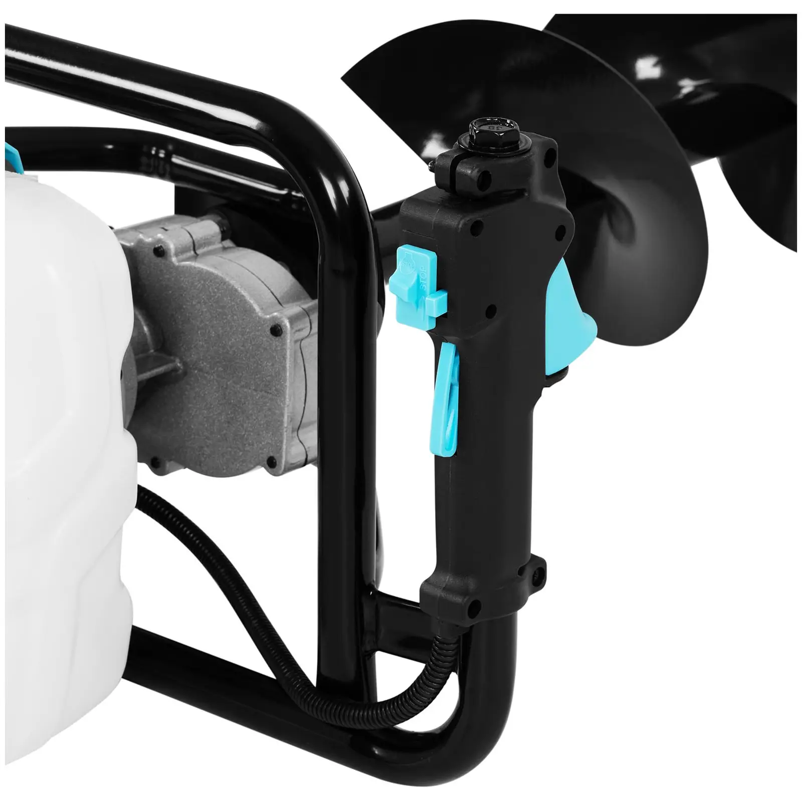 Tarière thermique - 2.3 kW - 3 têtes de forage 100, 150, 200 mm (Puissance max.: 2.3 kW)