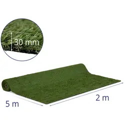 Kunstgræs - 505 x 200 cm - højde: 30 mm - UV-resistent