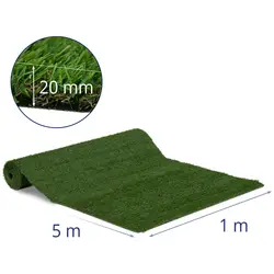 Artificial grass - 100 x 500 cm - Height: 20 mm - Stitch rate: 13/10 cm - UV-resistant
