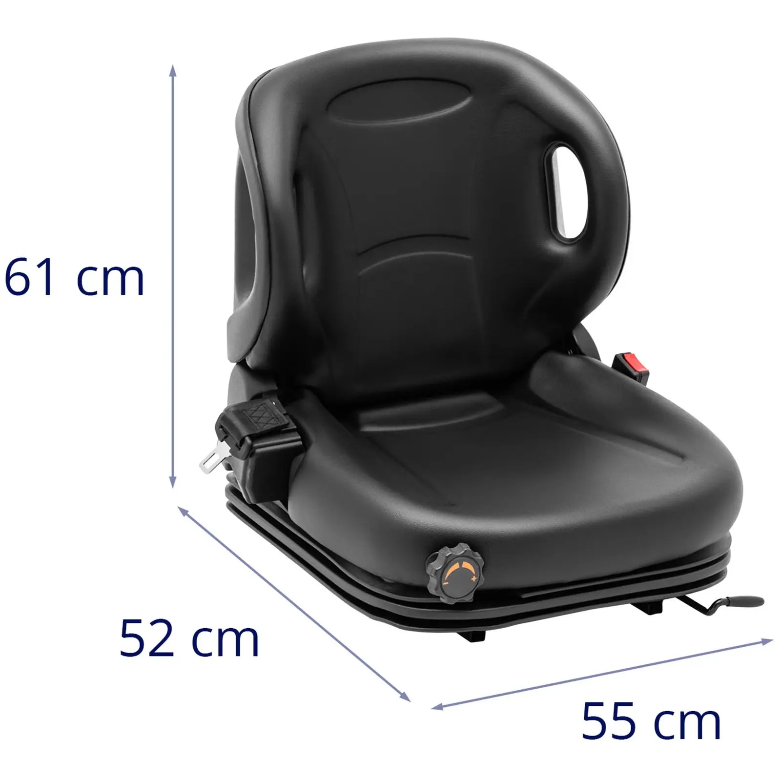Tractor Seat - 50 x 50 cm - adjustable - suspension