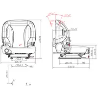 Tractor Seat - 50 x 50 cm - adjustable - suspension