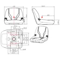 Traktorsitz - Schleppersitz - 46 x 36 cm - universal