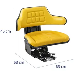 Tractor Seat - 49 x 35 cm - Suspension 80 mm - adjustable