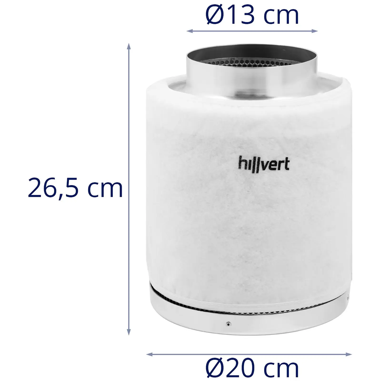 Filtre à charbon actif - 110 - 272 m³/h - acier - 130 mm