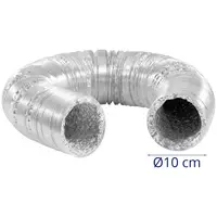 Ventilationsslange - 100 mm i diameter - 10 m lang - aluminium
