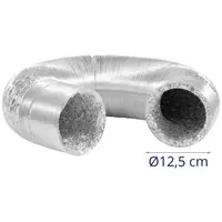 Avluftsslang - Ø 125 mm - 10 m längd - Aluminium
