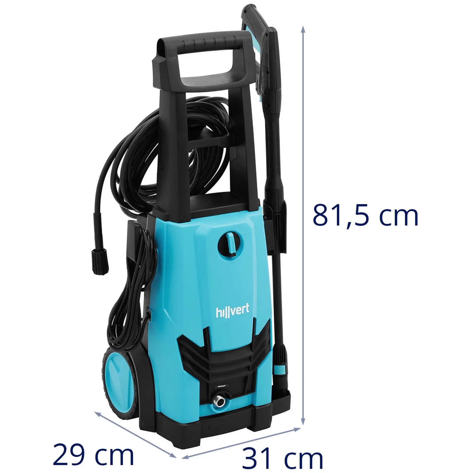 Vysokotlaký čistič - 2200 W - 165 bar - 6.3 l/min - hadice 10 m - vč. příslušenství