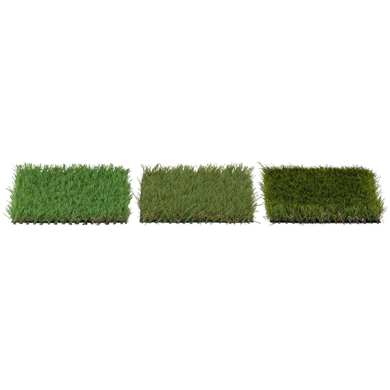 Artificial Grass - 3 samples - each 20 x 17 cm - height: 20-30 mm - stitch rate: 20/10 13/10 14/10 cm - UV-resistant