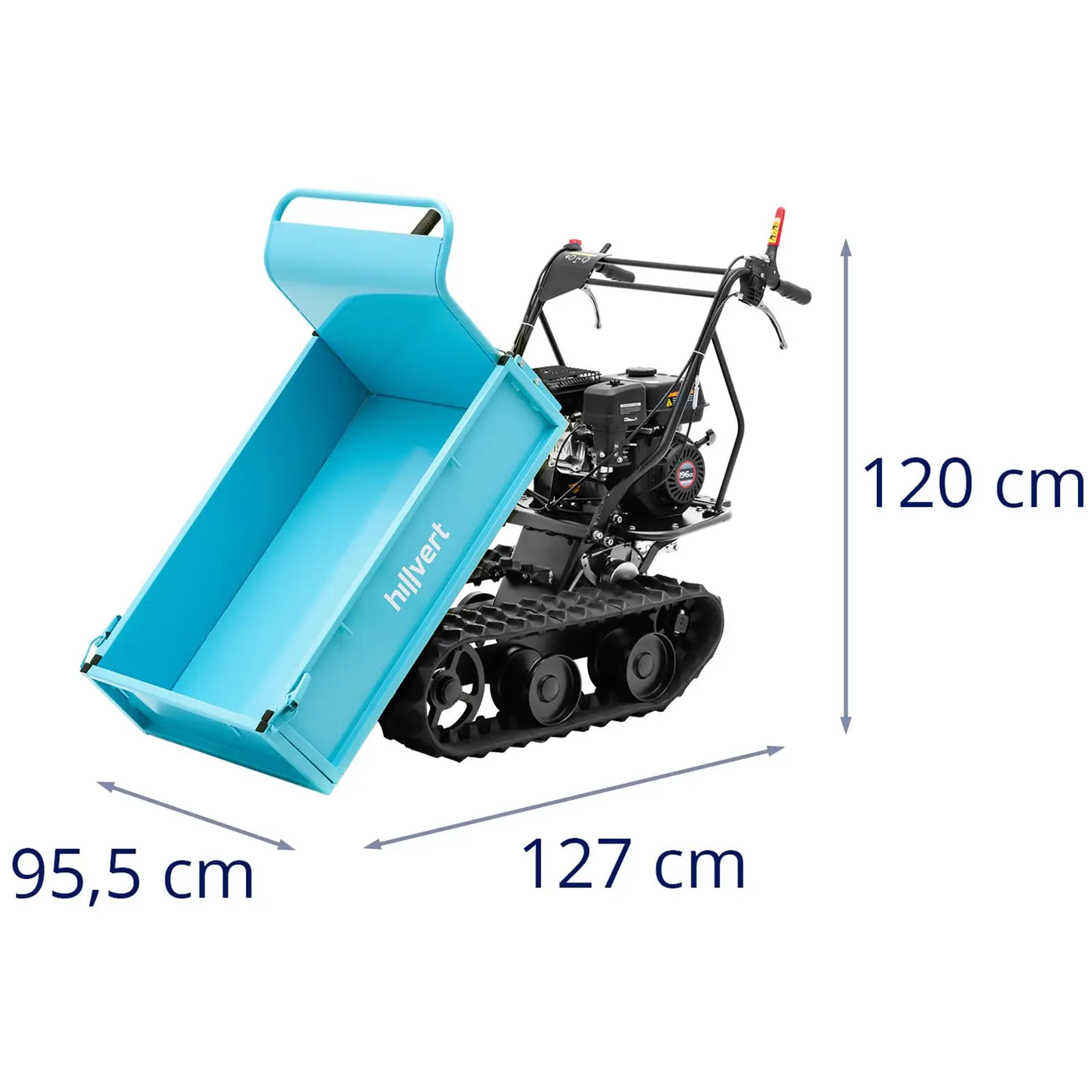 Motorové kolečko / dumper - s pásy - do 350 kg - benzínový motor s 4,1 kW