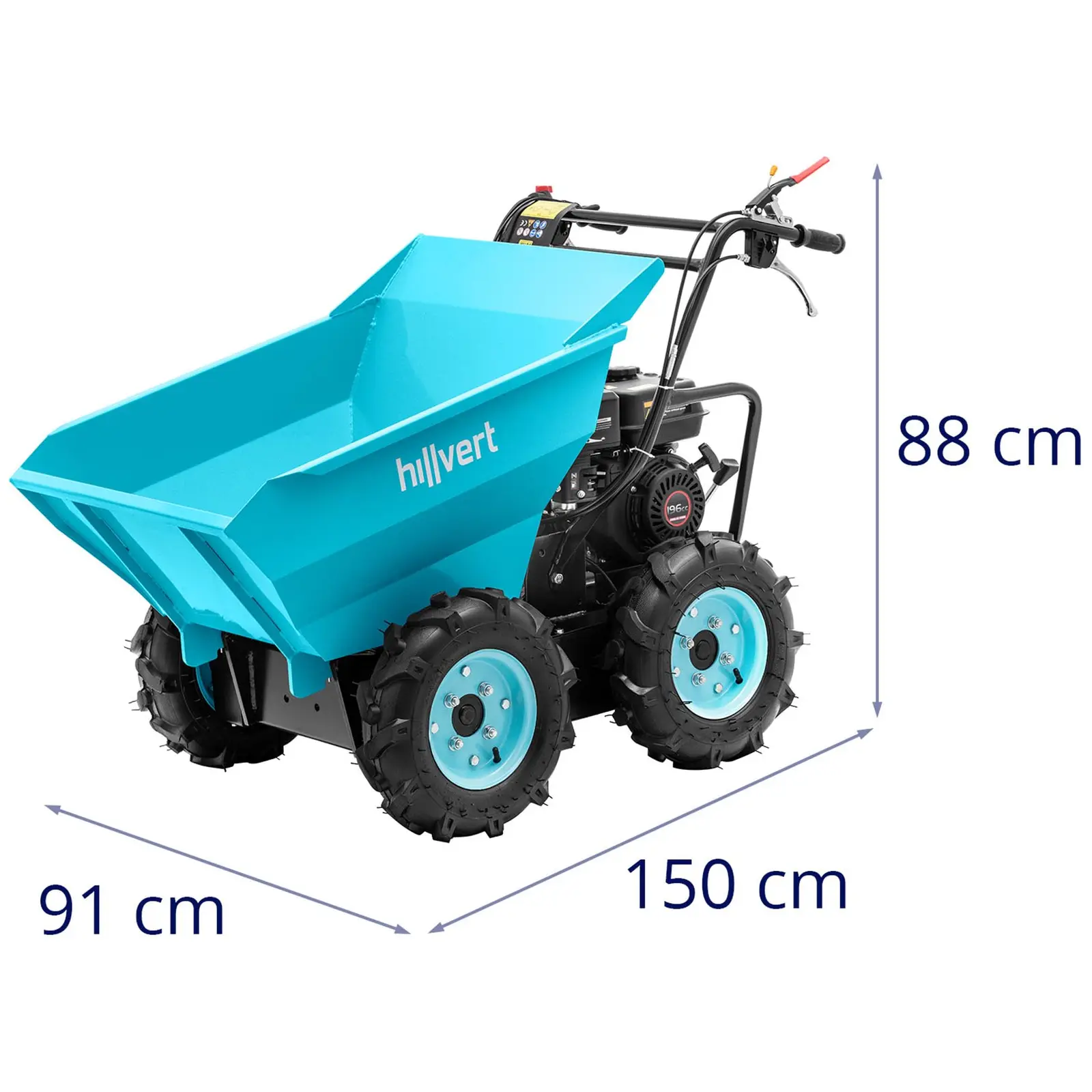 Motorové kolečko / dumper - 6.5 HP - 400 kg (Objem palivové nádrže: 3.8 l)
