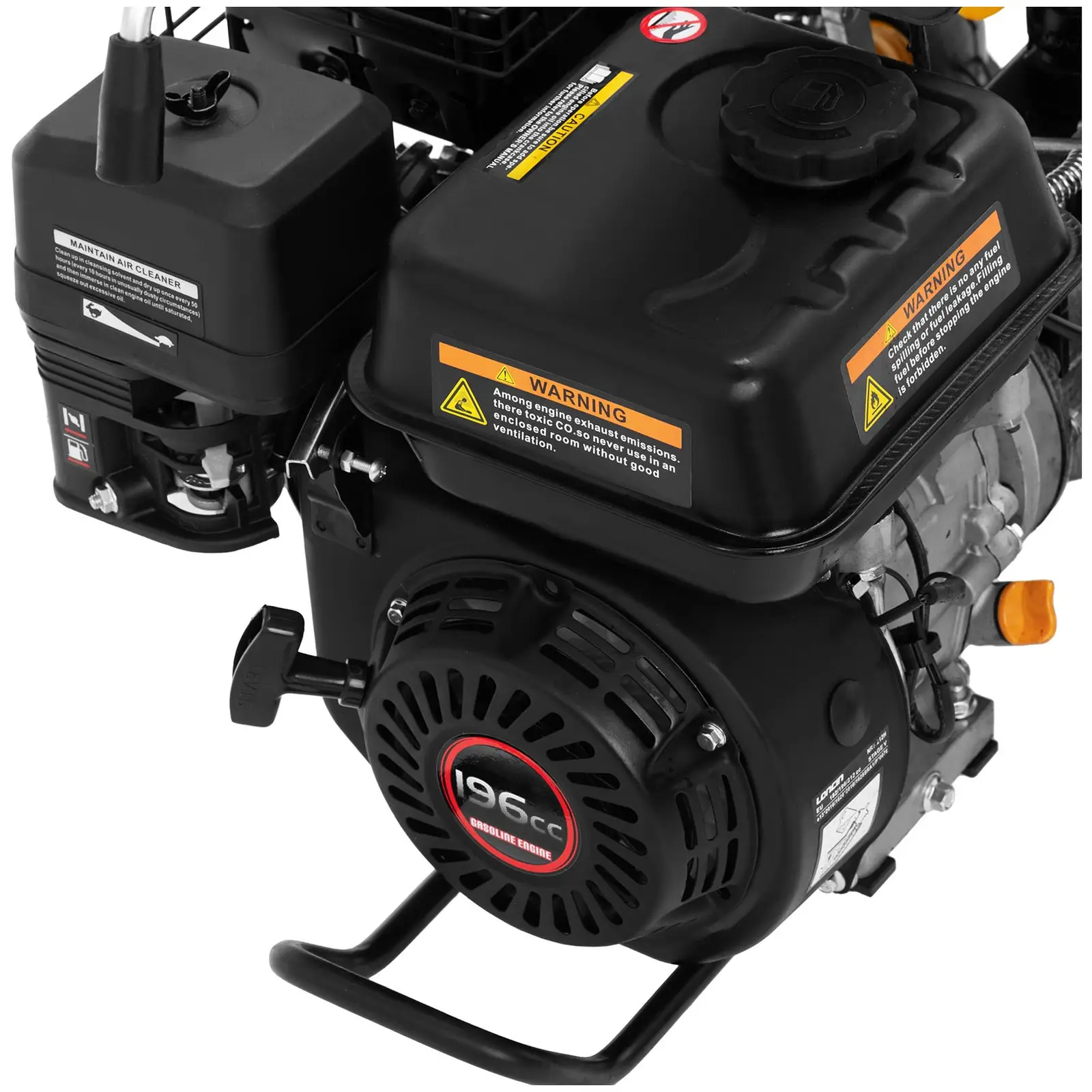 Motoculteur - 196 cm³, EURO V 6,5 ch - 1 vitesse avant - 1 marche arrière (Vitesse de rotation du moteur [tr/min]: 3890)