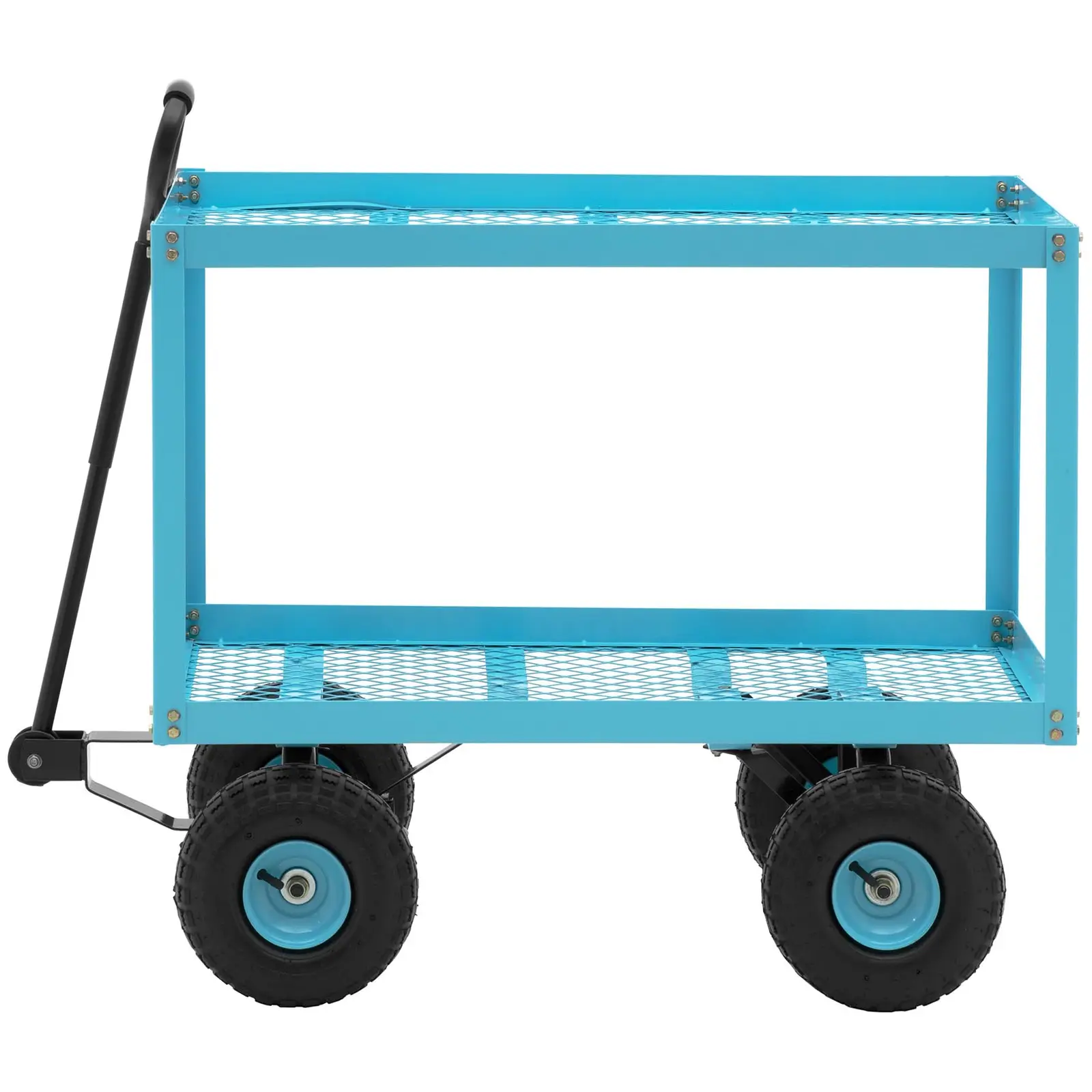 Chariot de jardin - 150 kg - 2 étagères grillagées