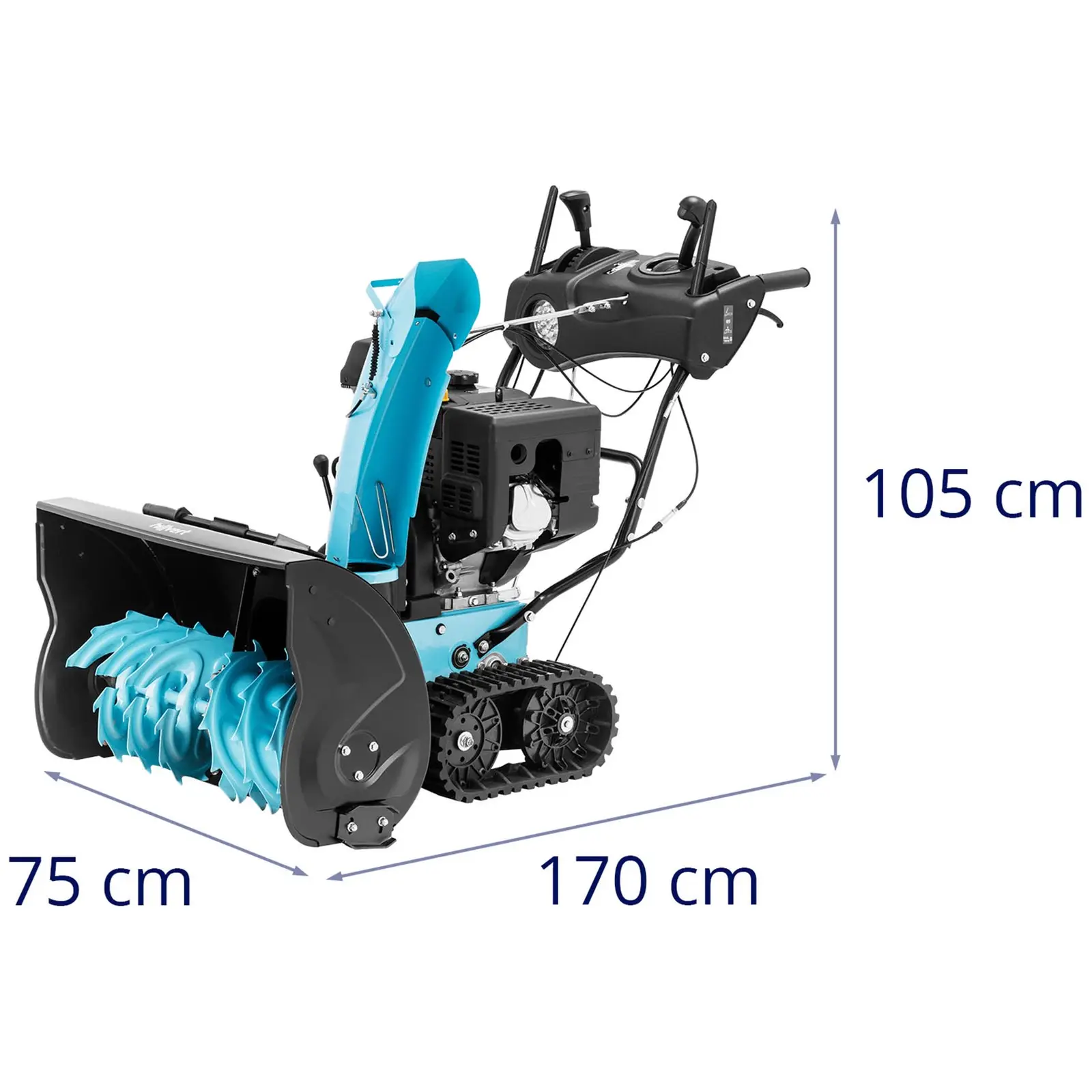 B-zboží Sněhová fréza - benzínový motor - odhrnovací šířka 750 mm - 302 cm³ (Výška sběru: 530 mm)