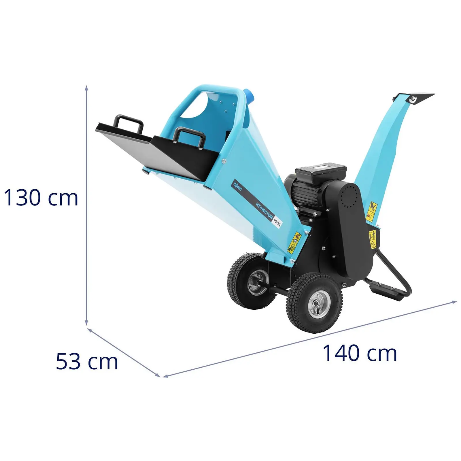 Broyeur de végétaux électrique - 2200 W - 80 mm (Distance boîtier de commande - support: 105 cm)