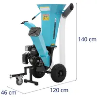 Petrol Wood Chipper - 6 PS - 50 mm - with suction hose