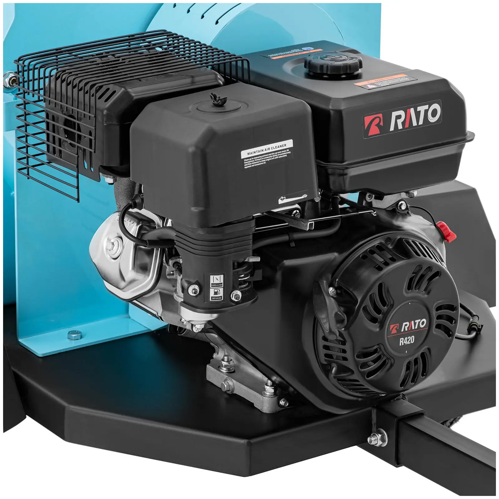 Benzínový drtič - 15 HP - 120 mm - násypka 580 x 460 x 890 mm (Nouzový vypínač: Ano)