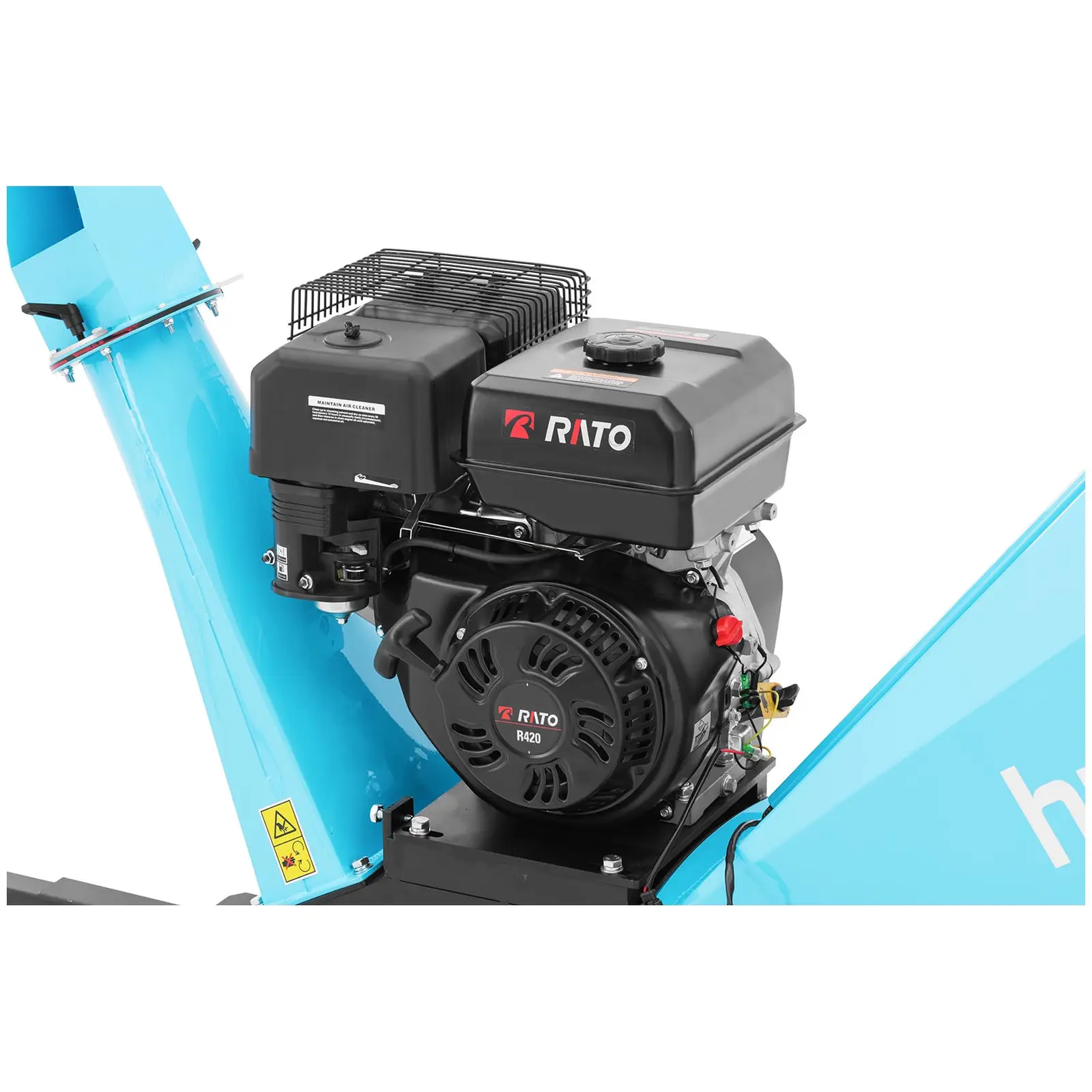 Benzínový drtič - 15 HP - 120 mm - násypka 560 x 490 x 1050 mm (Nouzový vypínač: Ano)