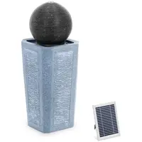 Solar Water Fountain - sphere on column - LED lighting