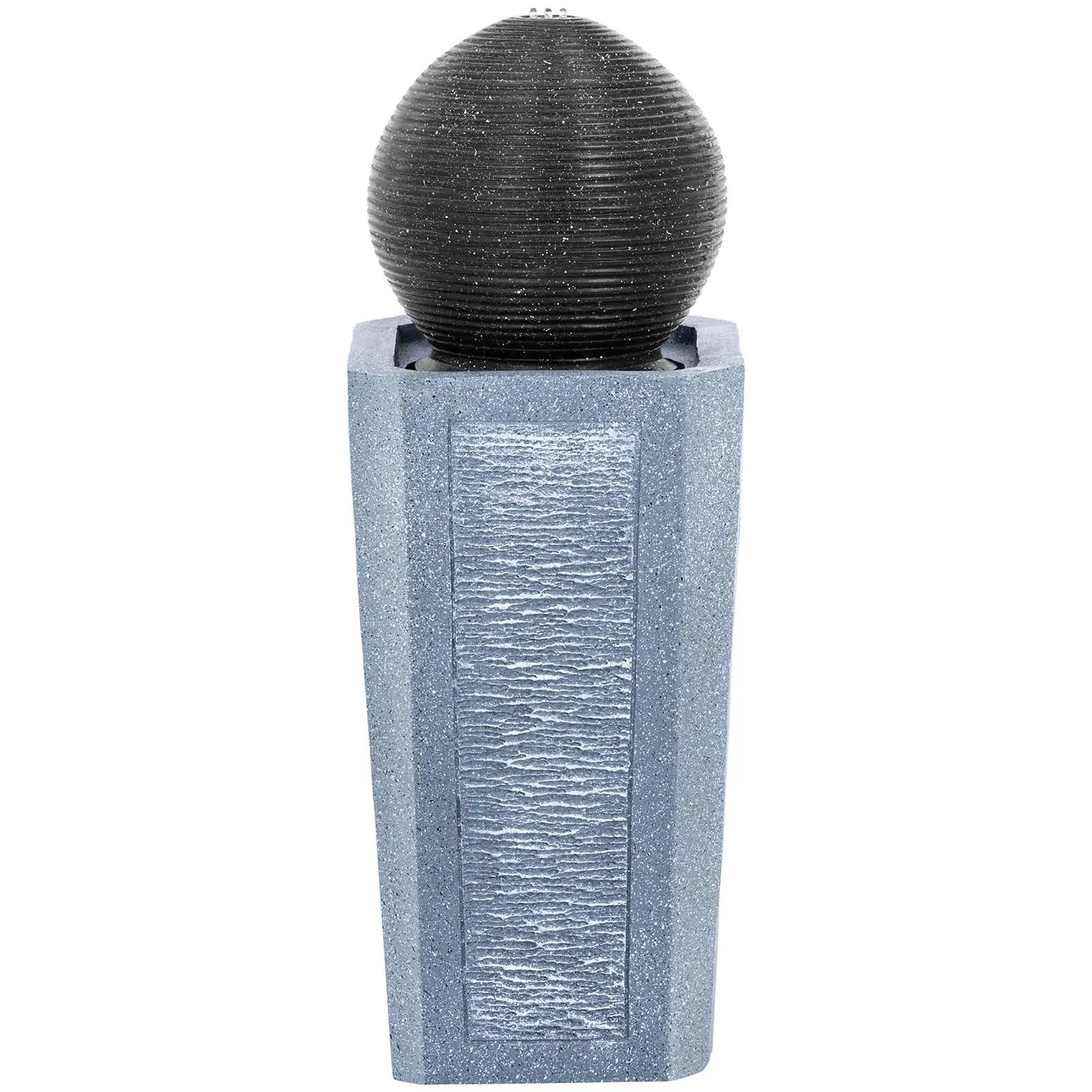 Solární zahradní fontána - koule na sloupu - LED osvětlení (Materiál: Polyresin)