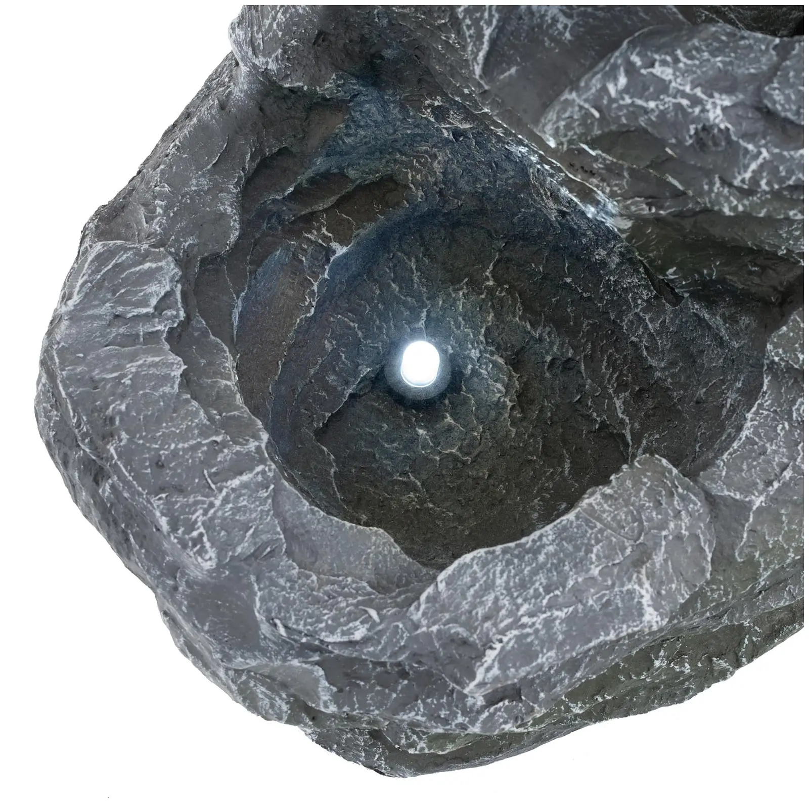 Solar Water Fountain - stone waterfall - 4 levels - LED lighting