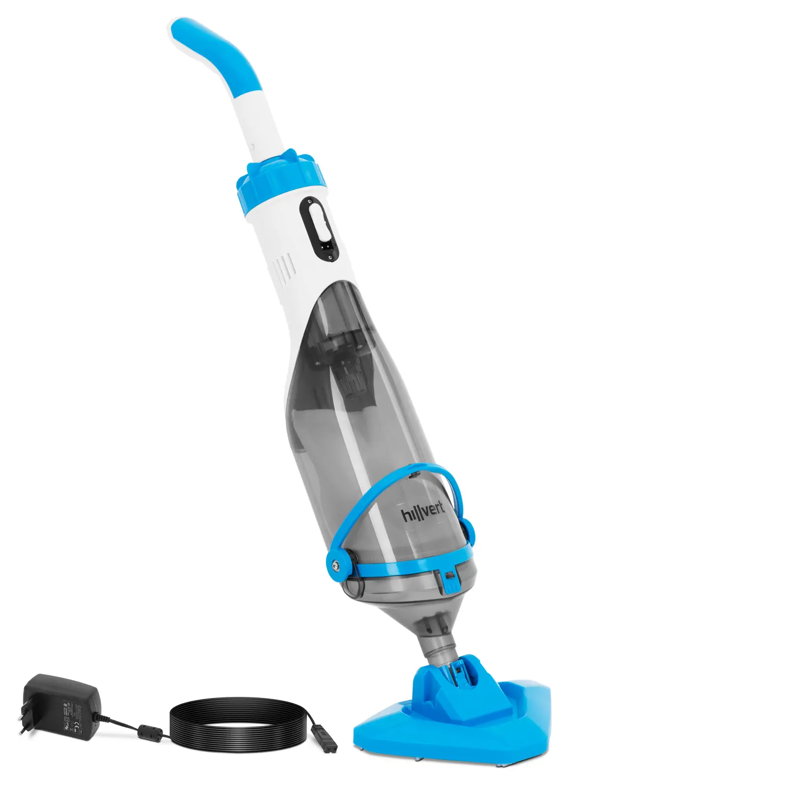 Balai aspirateur piscine - avec manche télescopique et tête de brosse rotative