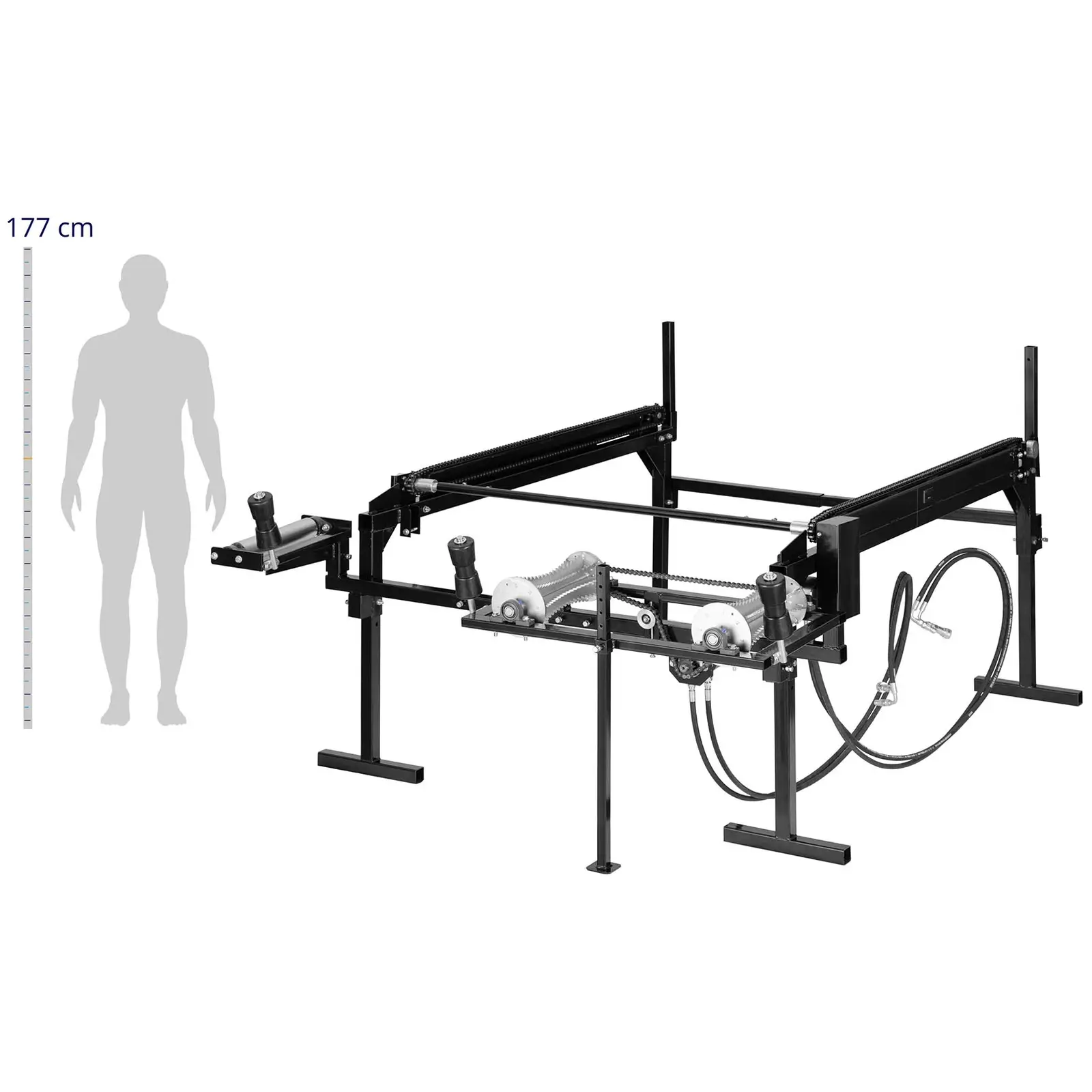 Podajnik do drewna - hydrauliczny - do 2000 kg - stal