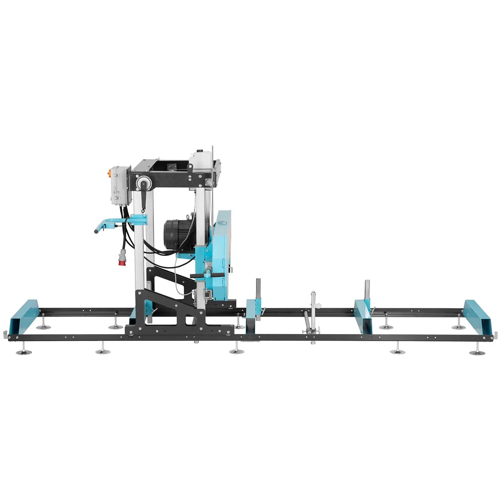 Elektrická pásová pila na kmeny - instalační rozměr 4 x 0,9 m - 5500 W - 400 V (Rozměry čepele [mm]: 3690 x 34 x 0,9)