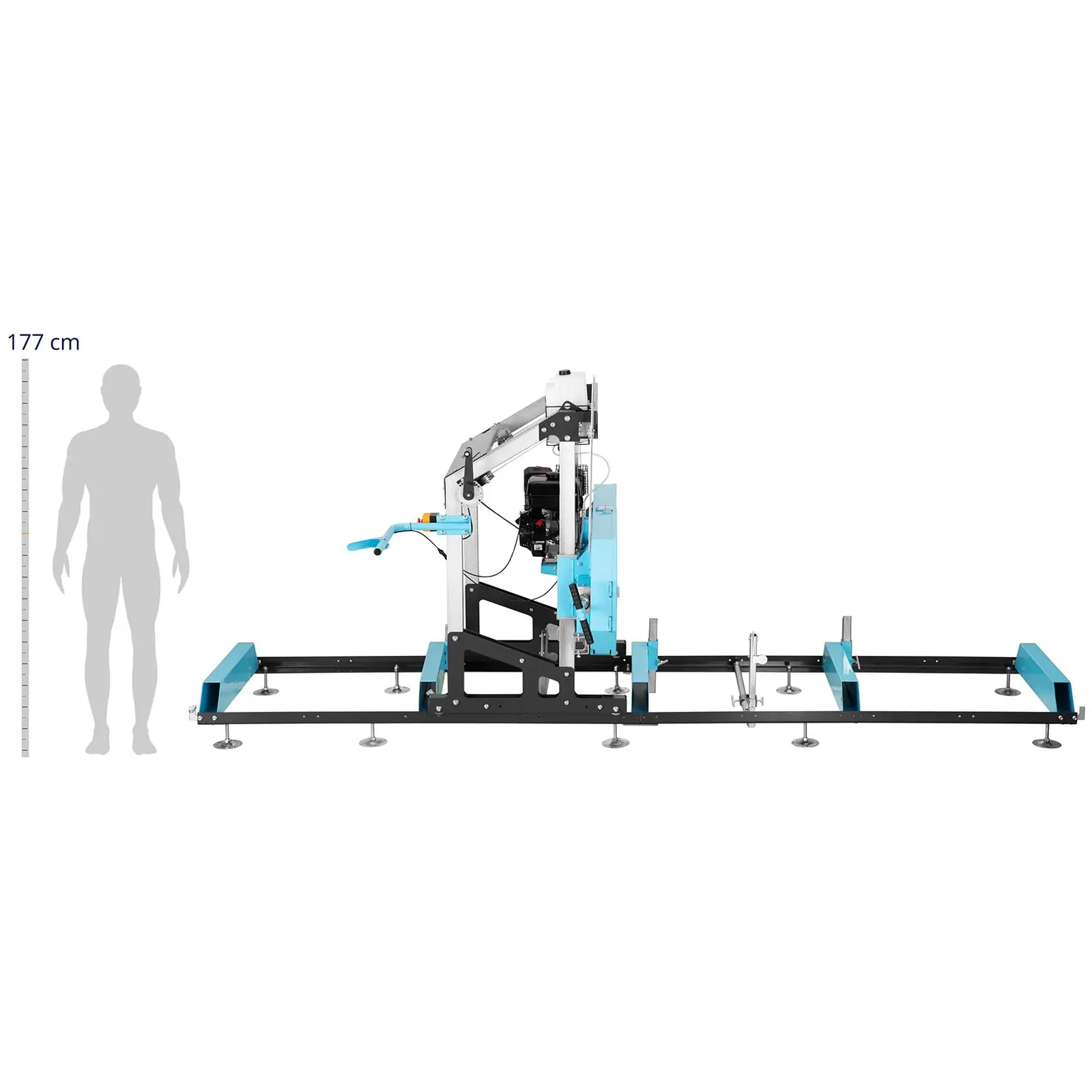 Scierie mobile - thermique - Taille standard des rails 4 x 0,9 m - 7500 W / 9 Ch