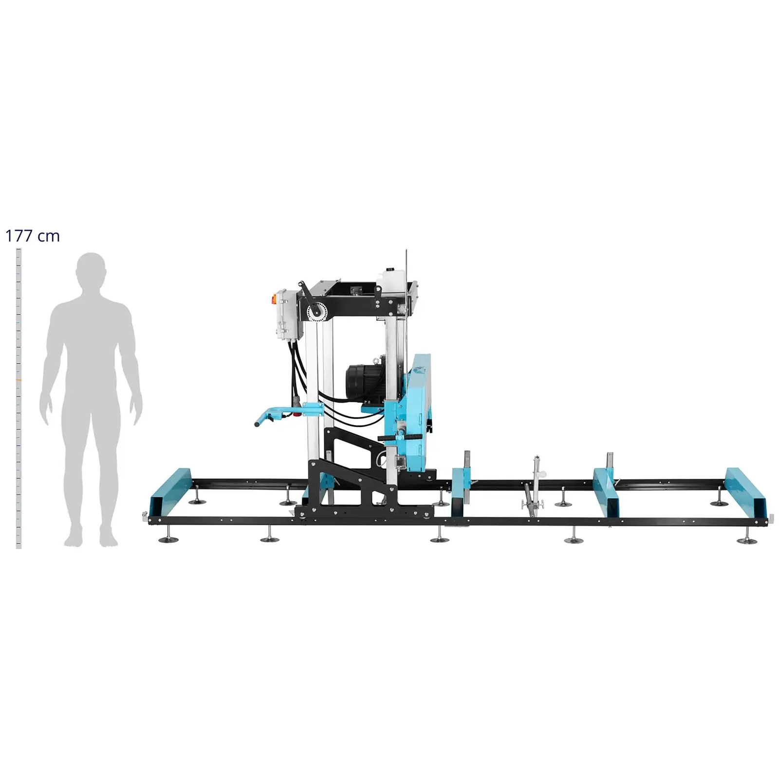 Scierie mobile - électrique - Taille standard des rails 4 x 0,9 m - 7500 W - 400 V (Diamètre max. du tronc: 457 mm)