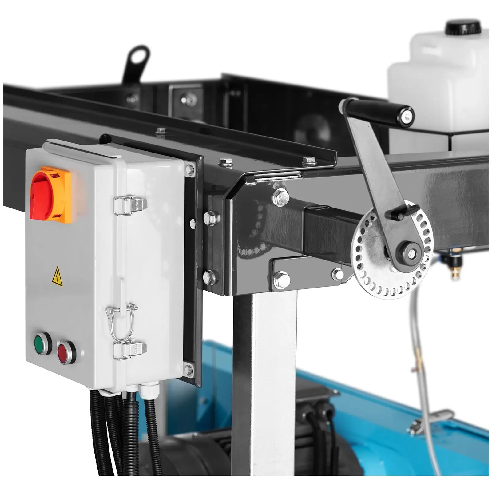 Scierie mobile - électrique - Taille standard des rails 4 x 0,9 m - 7500 W - 400 V (Diamètre du disque de coupe: 480 mm)