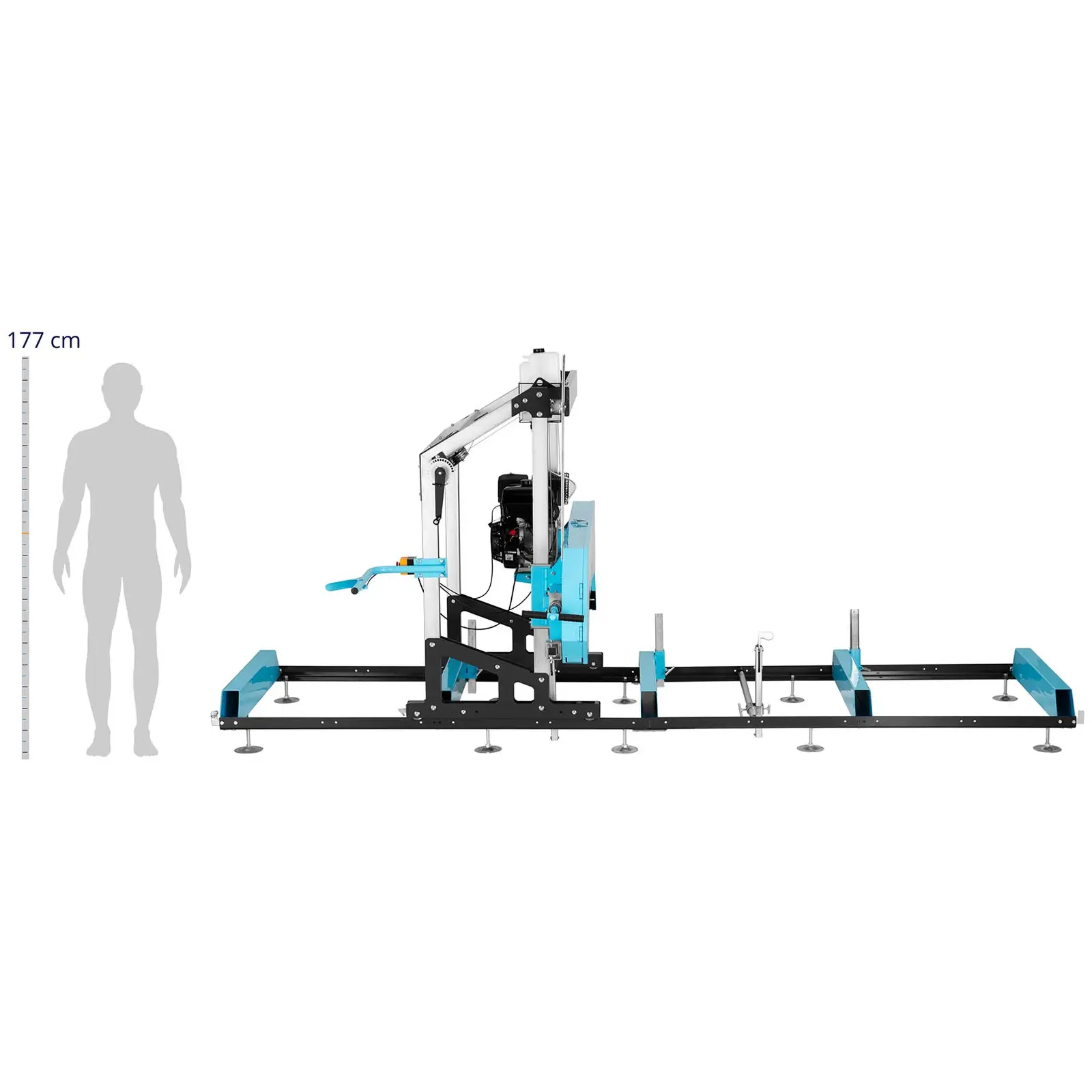 Scierie mobile - thermique - Taille standard des rails 4 x 0,9 m - 11000 W / 15 Ch (Cylindrée: 420 cm³)