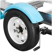 Remolque para sierra de cinta para troncos - hasta 1500 kg - 2 ruedas - 6 soportes de nivelación