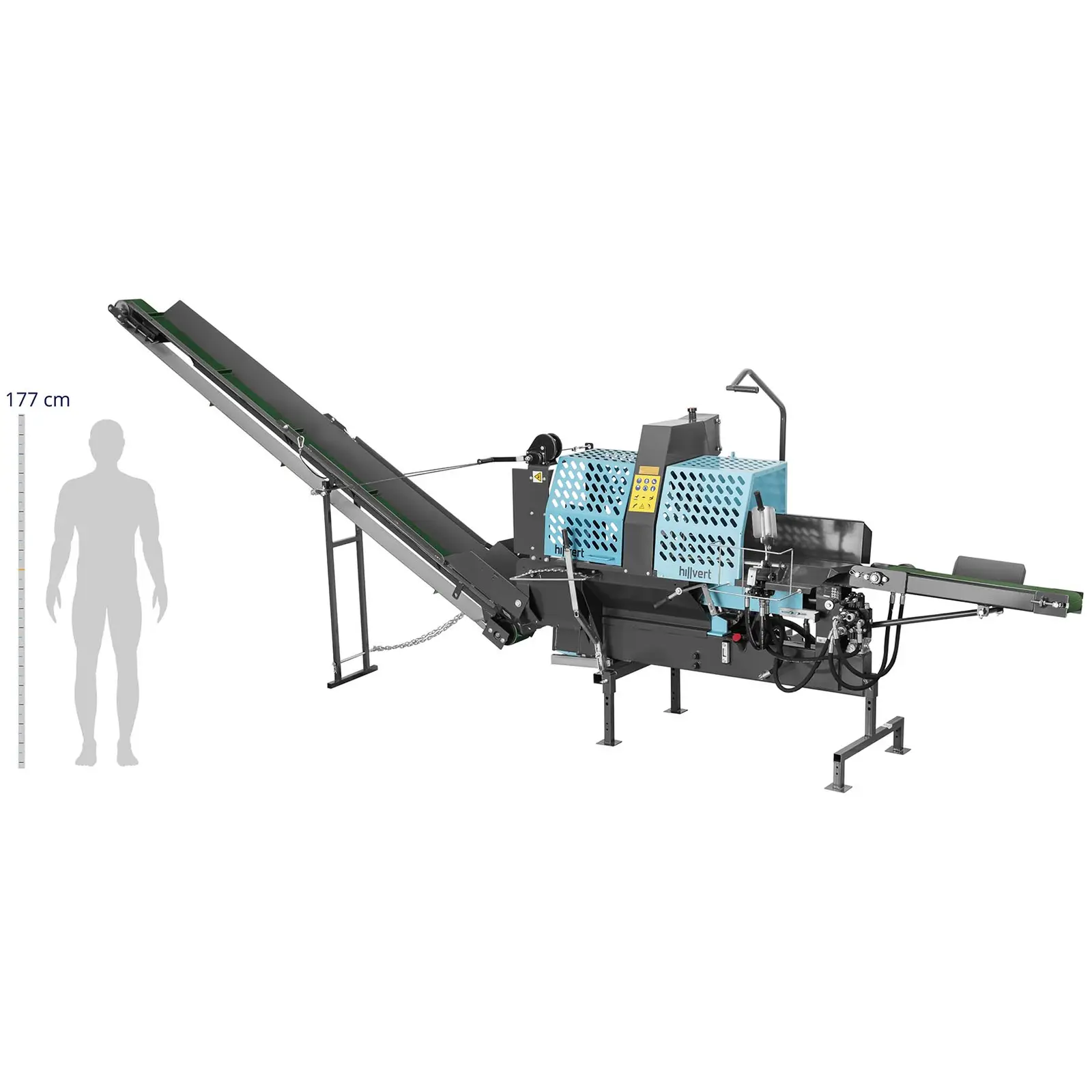 Automatická štípací pila - 3 v 1 - Štípací kapacita 9.5  t - Kloubový hřídel - 50 - 300 mm - 8 s