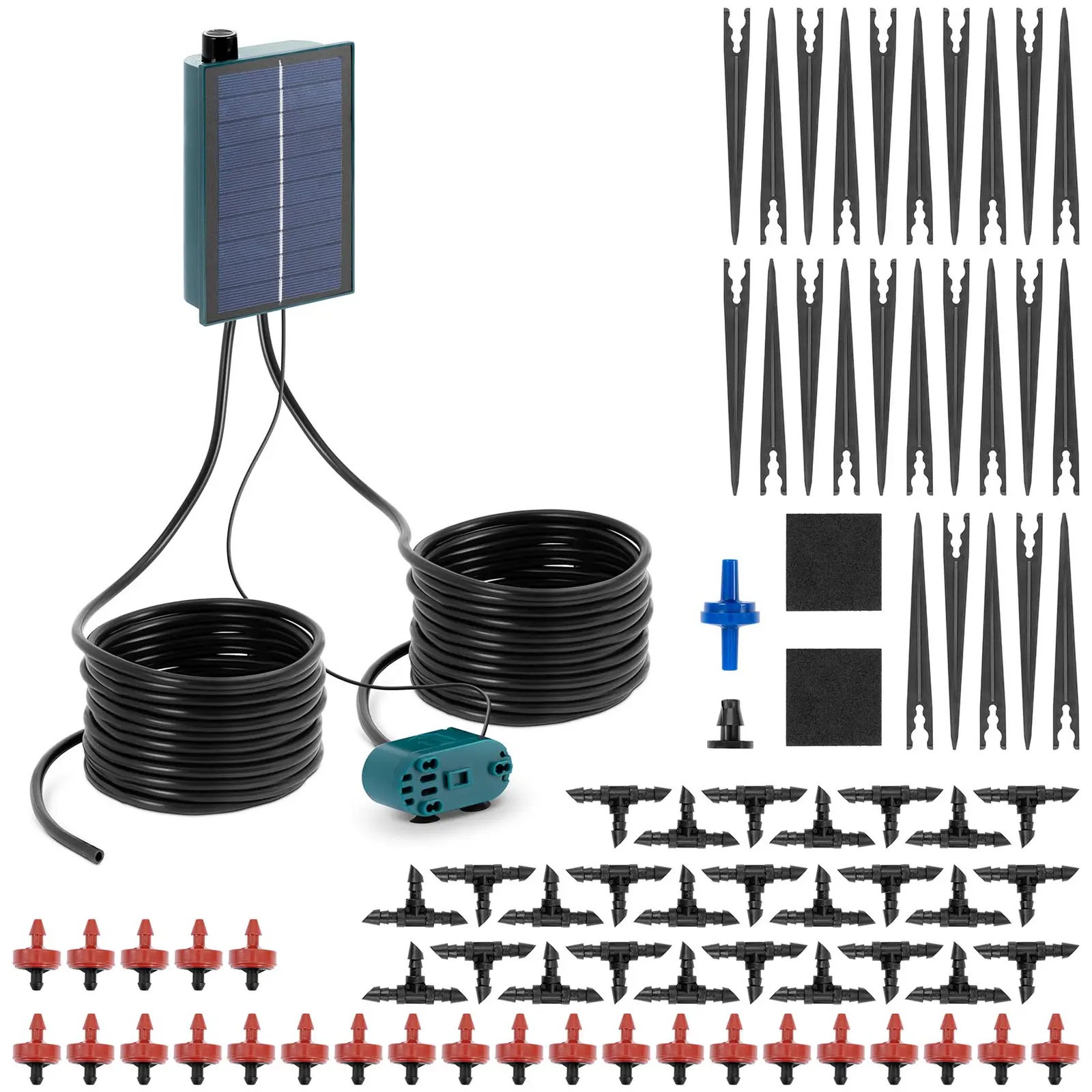 Arrosage automatique solaire - Goutte-à-goutte x 25 - Tuyau de 5 m - 0