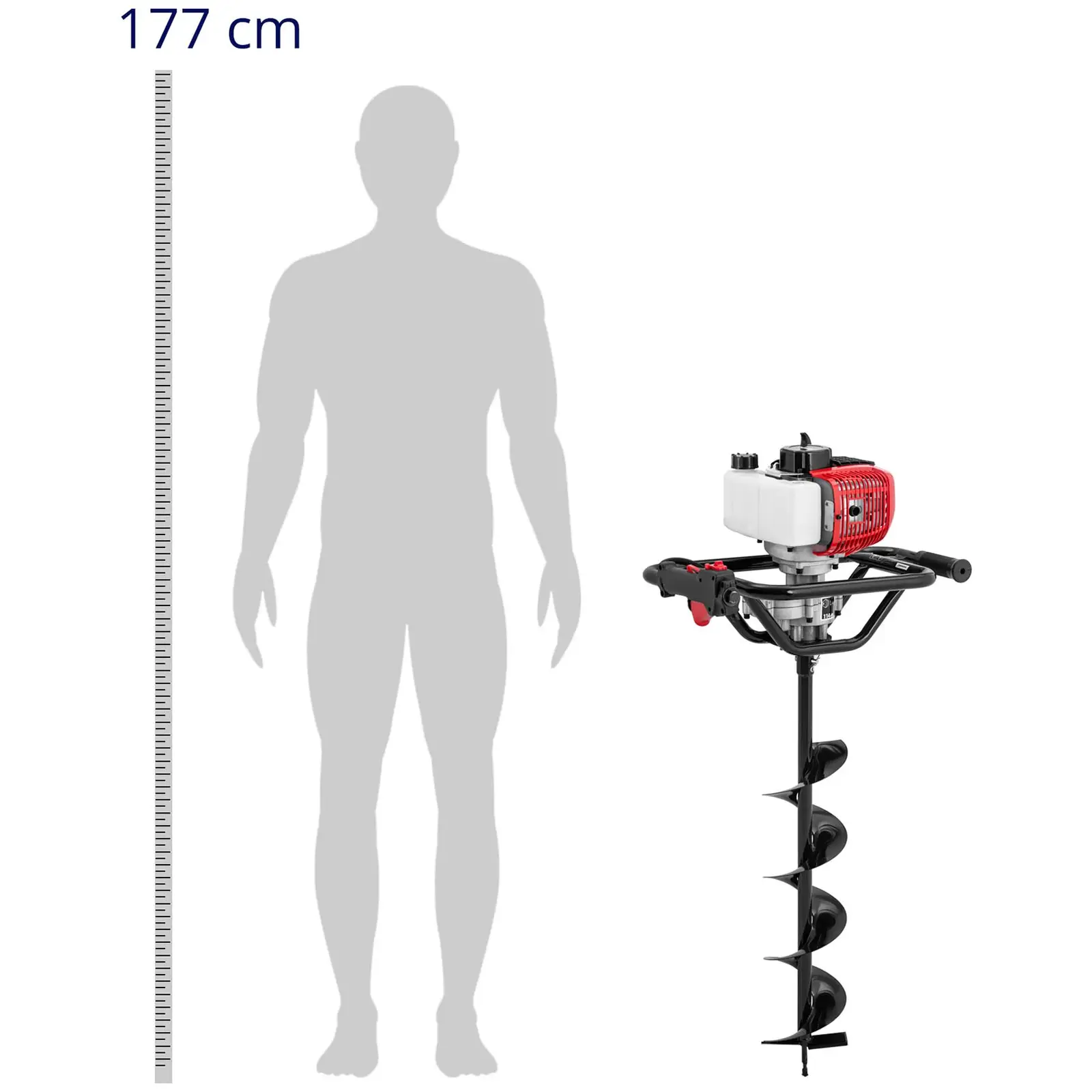 Erdbohrer Set - 1.6 kW - inkl. 6 Bohrer  und 2 Verlängerungen