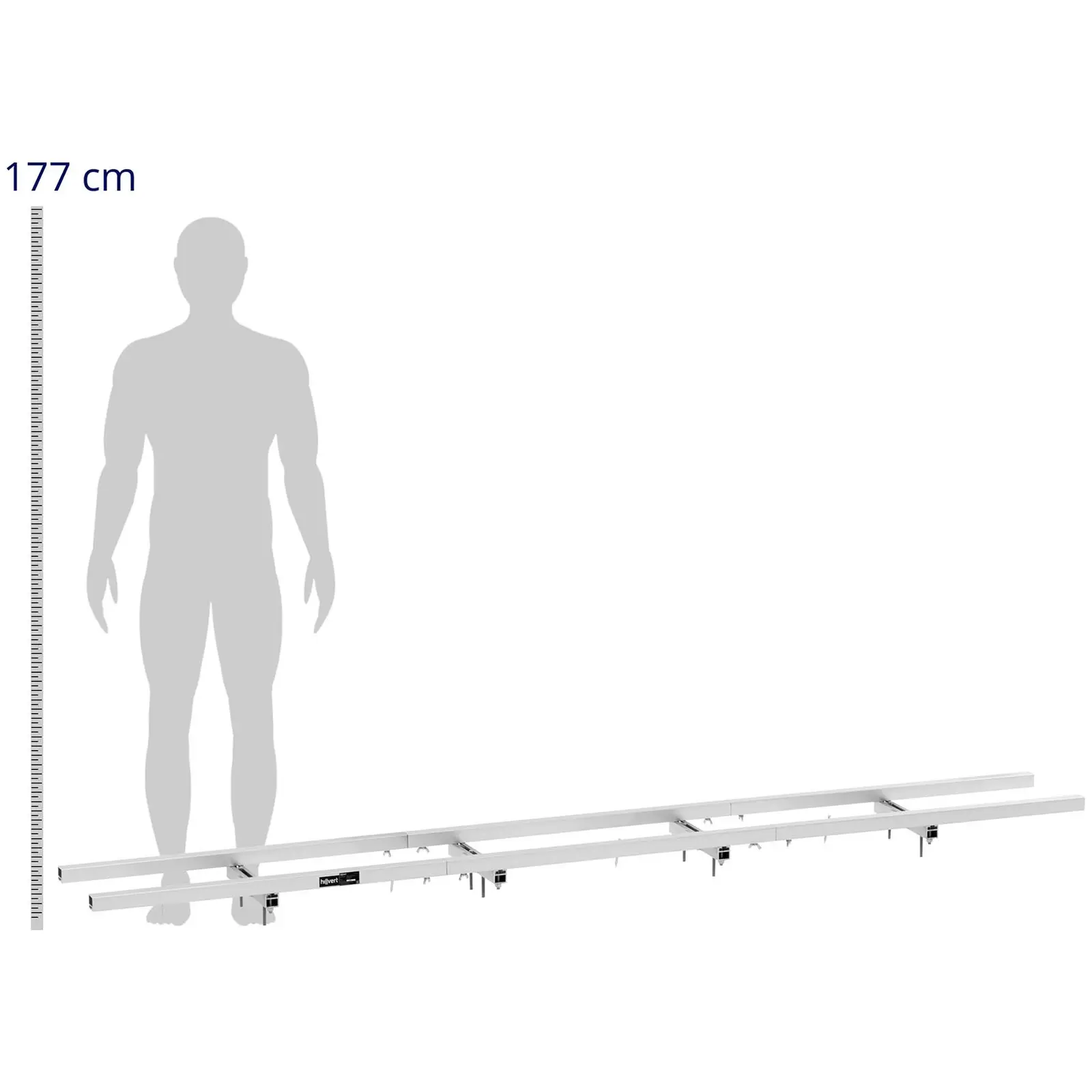 Mobiliosios lentpjūvės kreipiamasis bėgis - 2,1 m - aliuminis