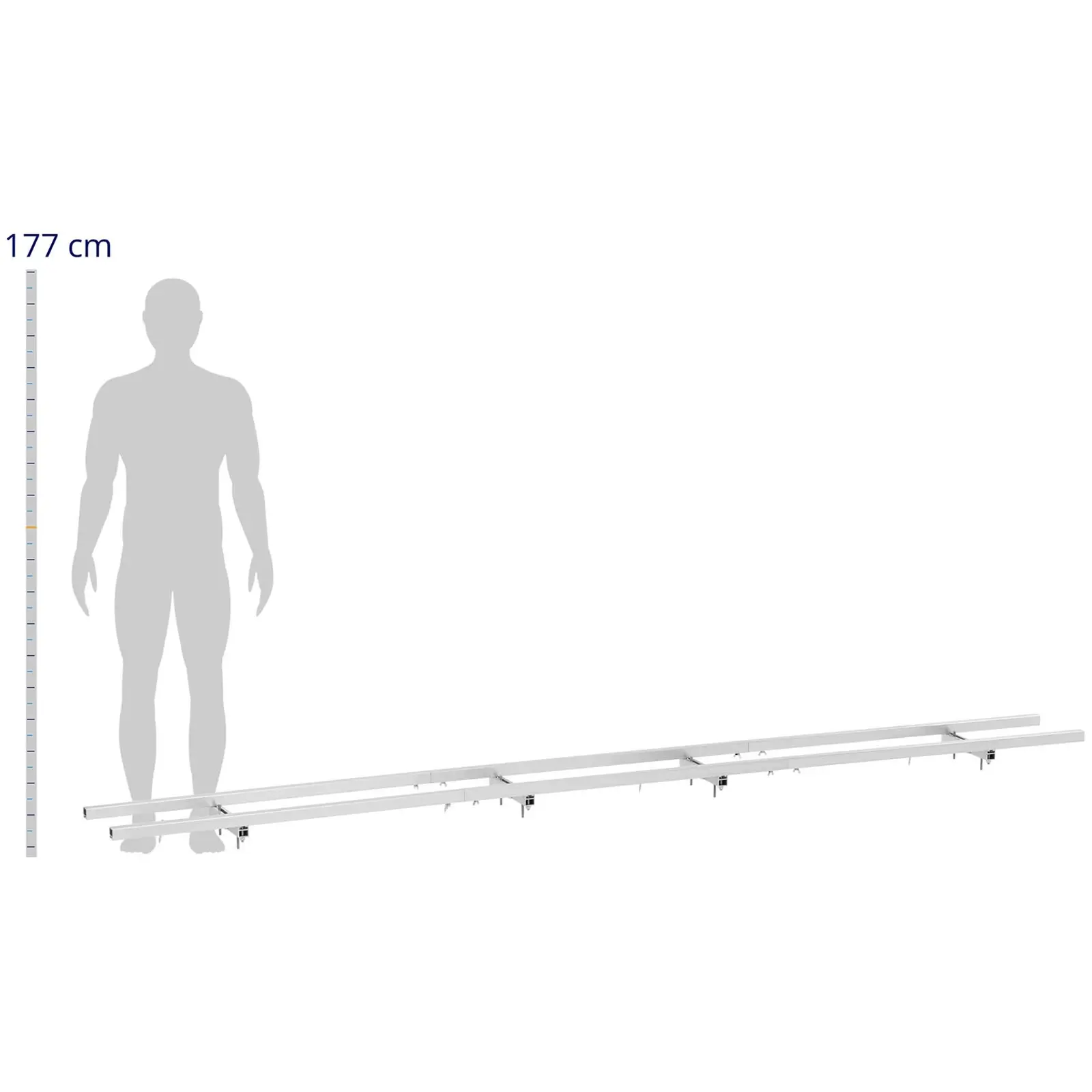 Binario di guida per segheria mobile - 2.7 m - Alluminio