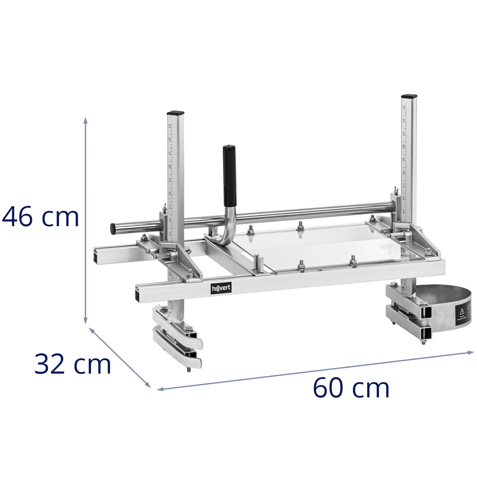 Scierie mobile - pour tronçonneuses jusqu'à 60 cm / 24 pouces - largeur jusqu'à 50 cm (20 pouces) (Couleur(s): Argenté)