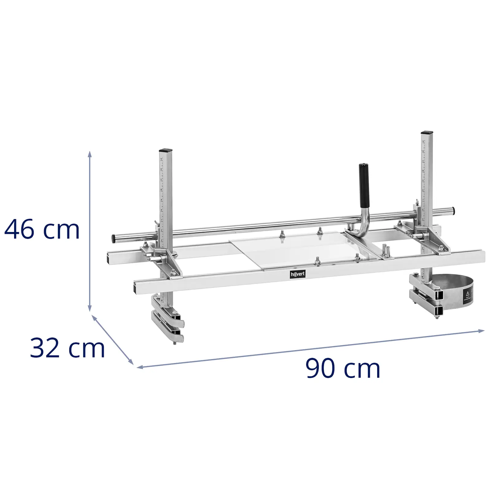 Scierie mobile - pour tronçonneuses jusqu'à 90 cm / 36 pouces - largeur jusqu'à 81 cm (32 pouces) (Couleur(s): Argenté)