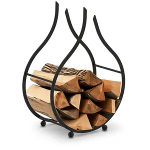 Firewood Rack - 25 kg - steel - black