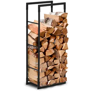 Firewood Rack - 25 kg - 40 x 25 x 100 cm - steel - black