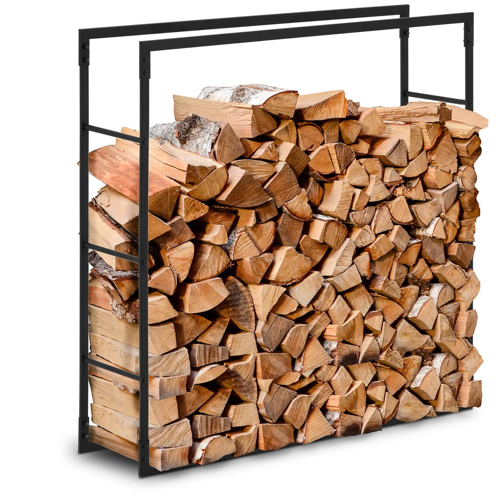 Firewood Rack - 35 kg - 100 x 25 x 100 cm - steel - black