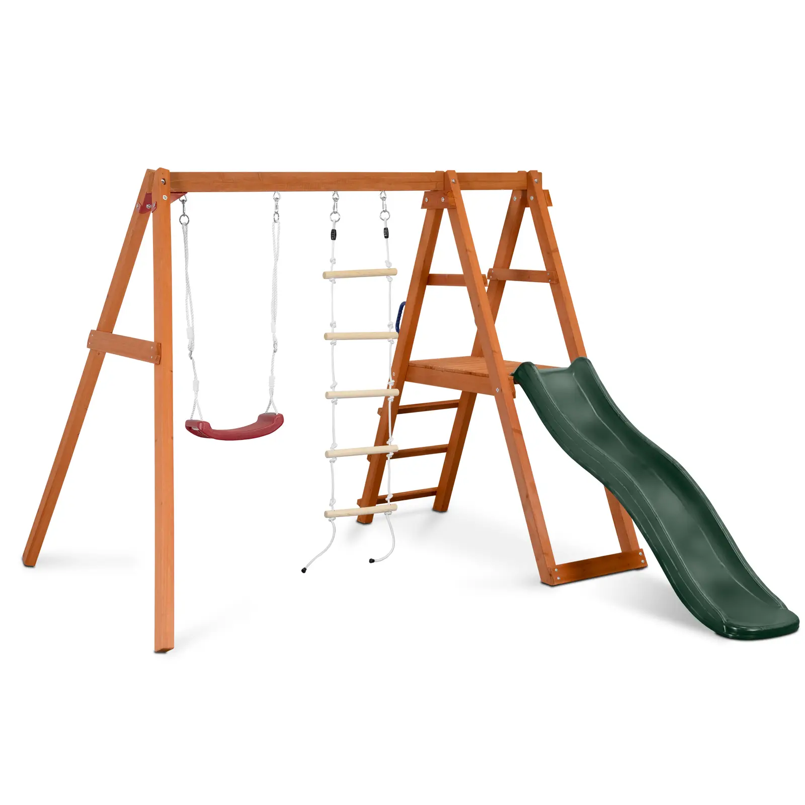 Estructura de escalada infantil - columpio - escalera de cuerda - tobogán