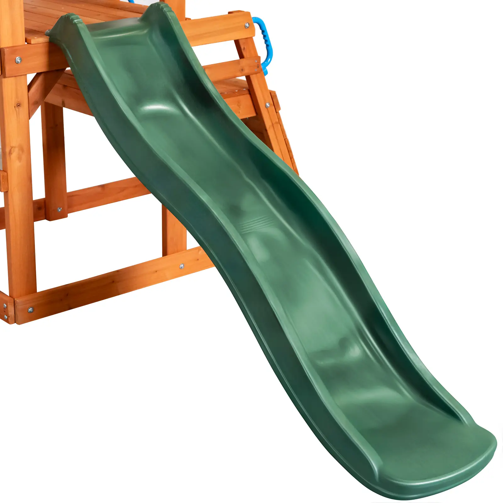 Climbing Frame - platform - 2 swings - climbing wall - slide - climbing net