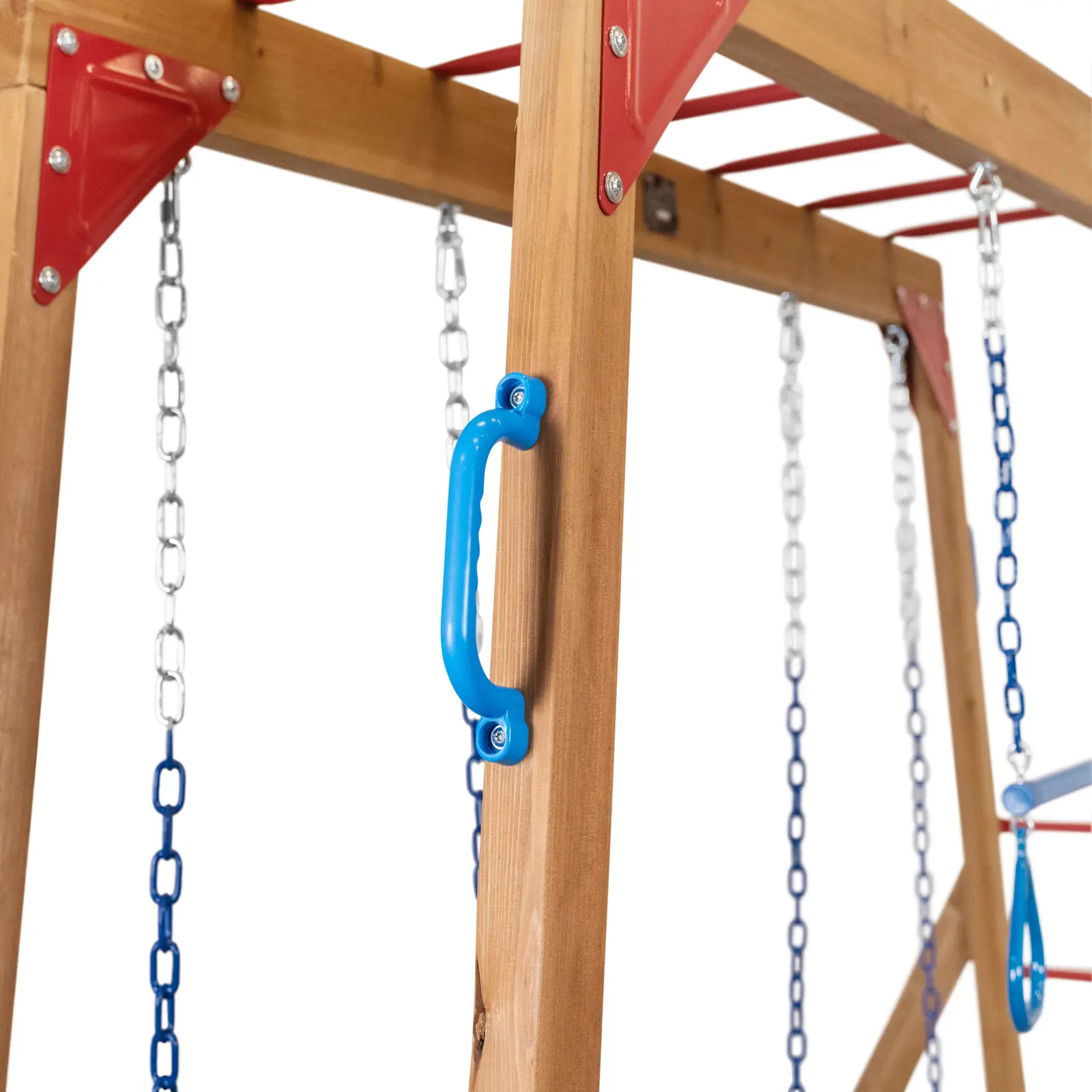 Climbing frame - 2 swings - gymnastic rings - ladder wall