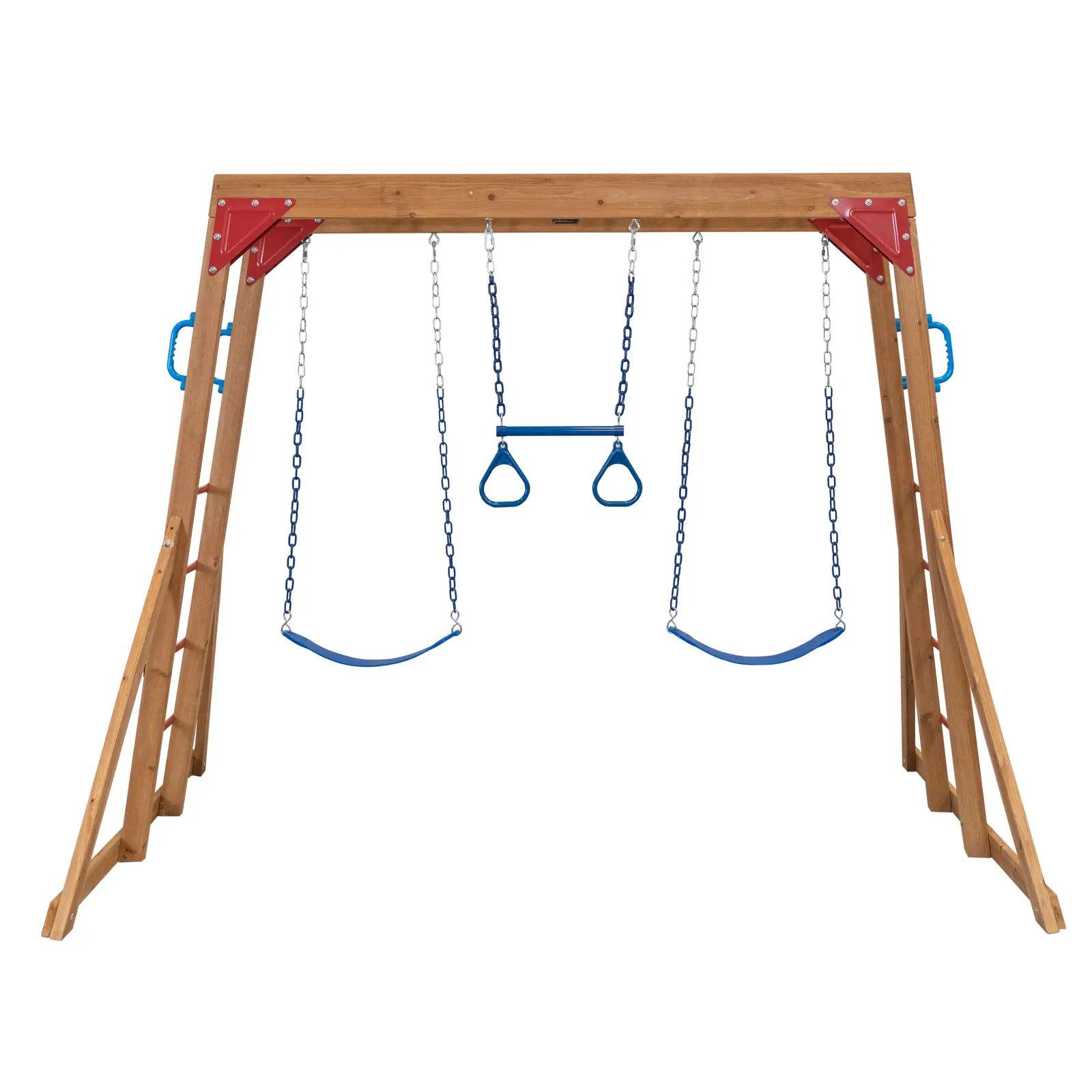 Climbing frame - 2 swings - gymnastic rings - ladder wall