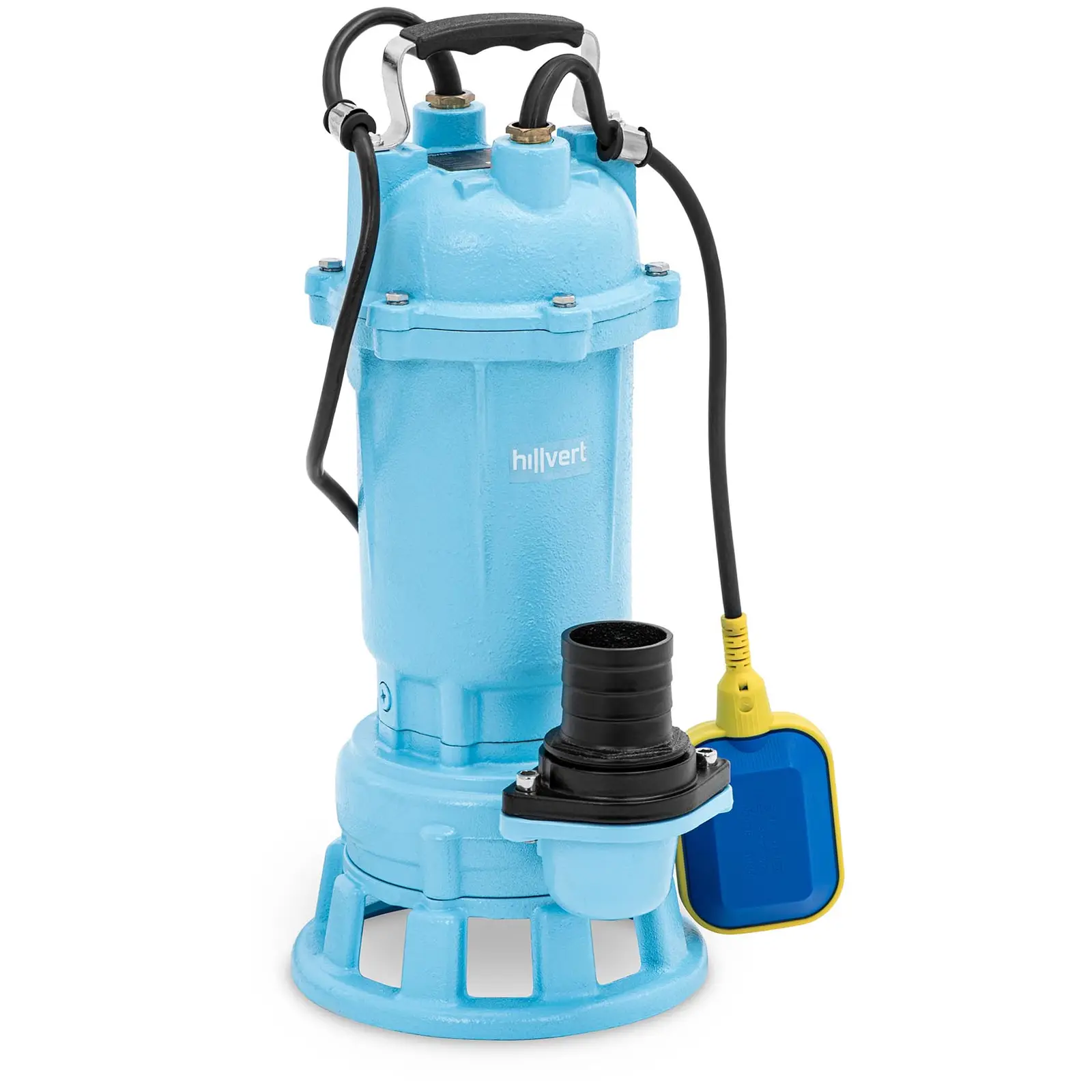 Pompa sommersa - 500 l/min - 2.100 W - Interruttore galleggiante - Unità di taglio