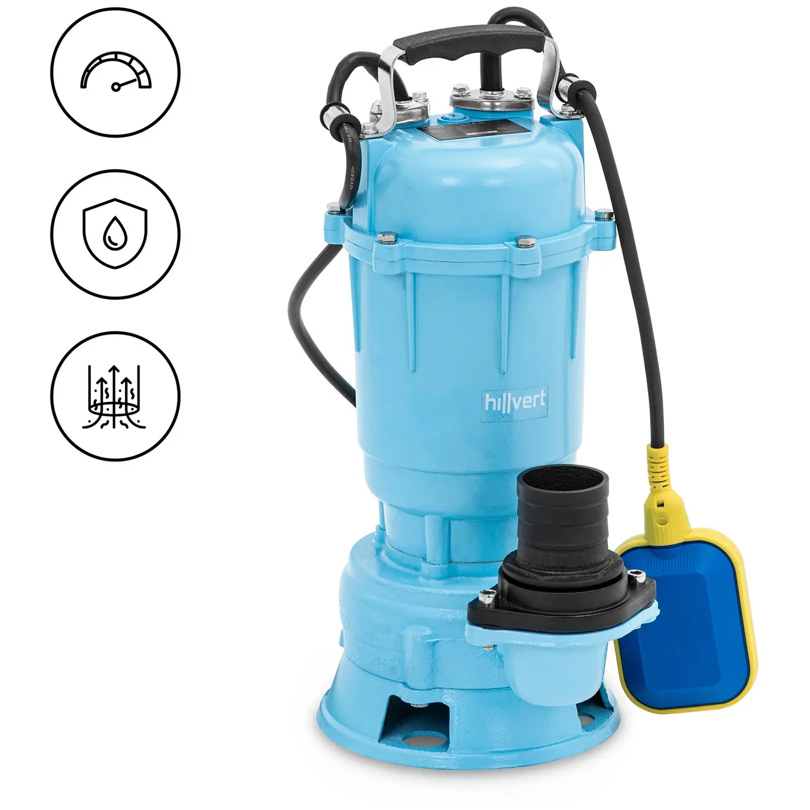 Bomba sumergible - 340 l/min - 900 W - interruptor de flotador - sistema de corte