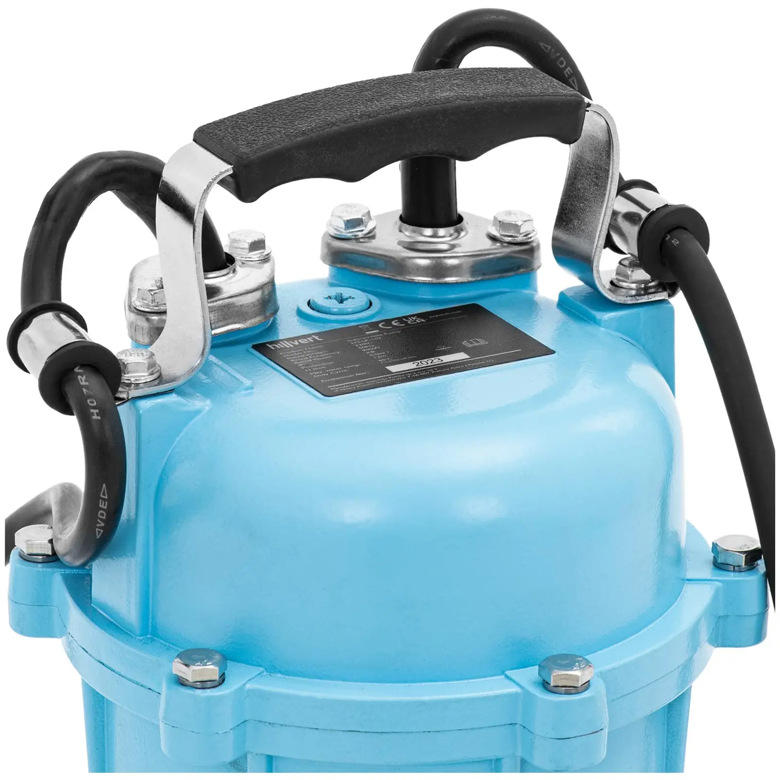 Pompa sommersa - 340 l/min - 900 W - Interruttore galleggiante - Unità di taglio