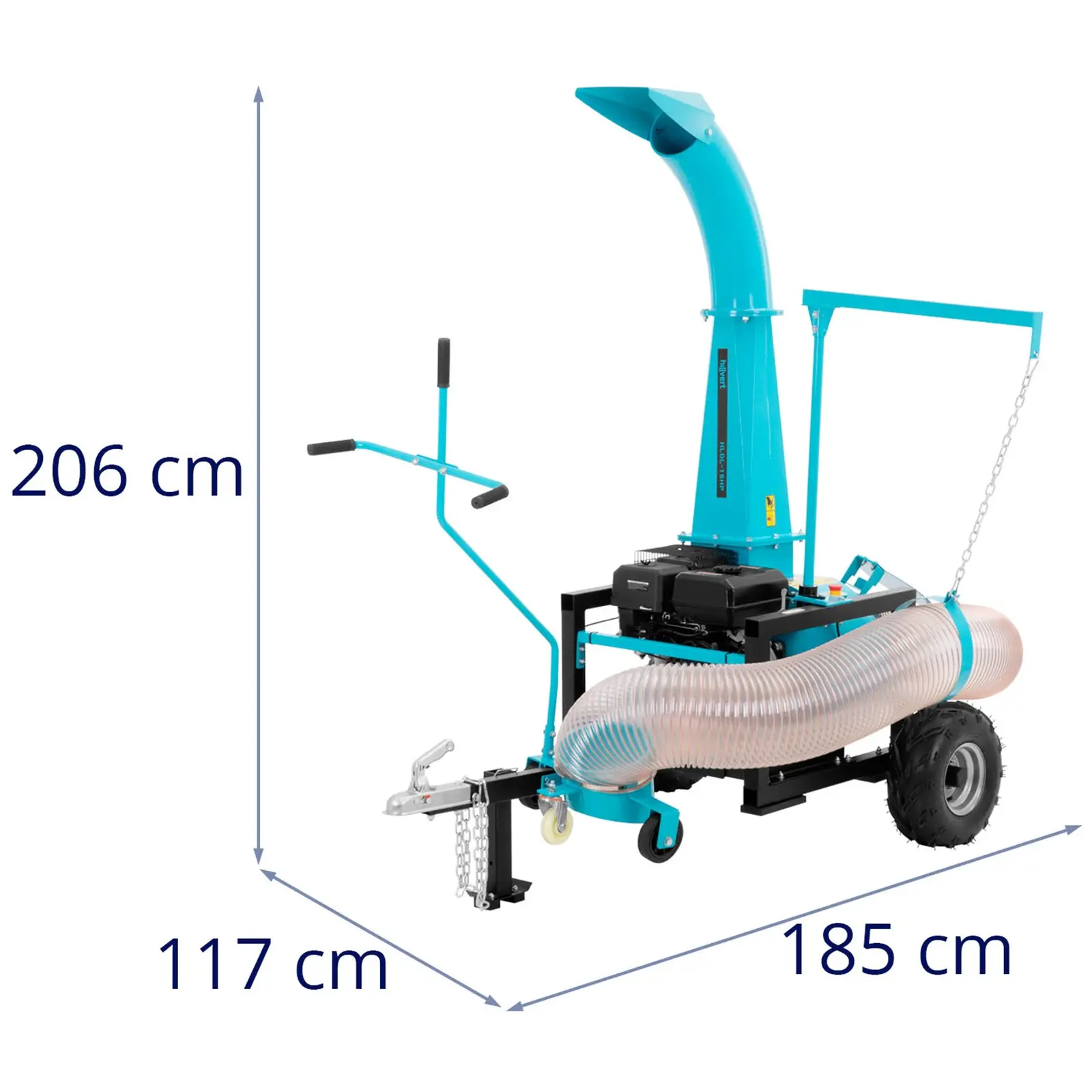 Benzínový vysavač na listí - pro přívěsy - 15 k - 3 573 cm³/h (Maximální čistý výkon: 8.5 kW)